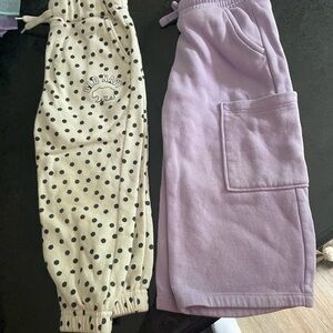 Epic Threads and Old Navy Purple and White Sweatpants Joggers Size 2T